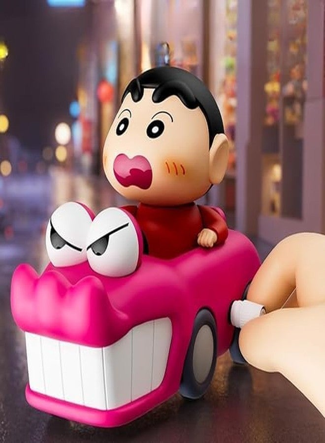 acrown Cute Animal Toys for Kids Sensory Worm Animal Wind up Colorful Toy Insect Figurines for Boys and Girls Multicolor (Crocodile Shinchan car) - Image 2